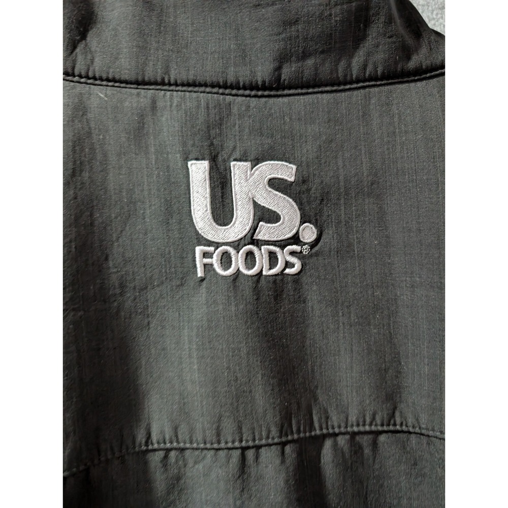 Eddie Bauer 3XL Black Fleece Lined Soft Shell Jacket US Foods Beef Work Zip Coat - Picture 4 of 13